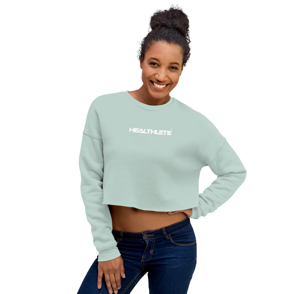 BLUE DUST CROPPED SWEATSHIRT