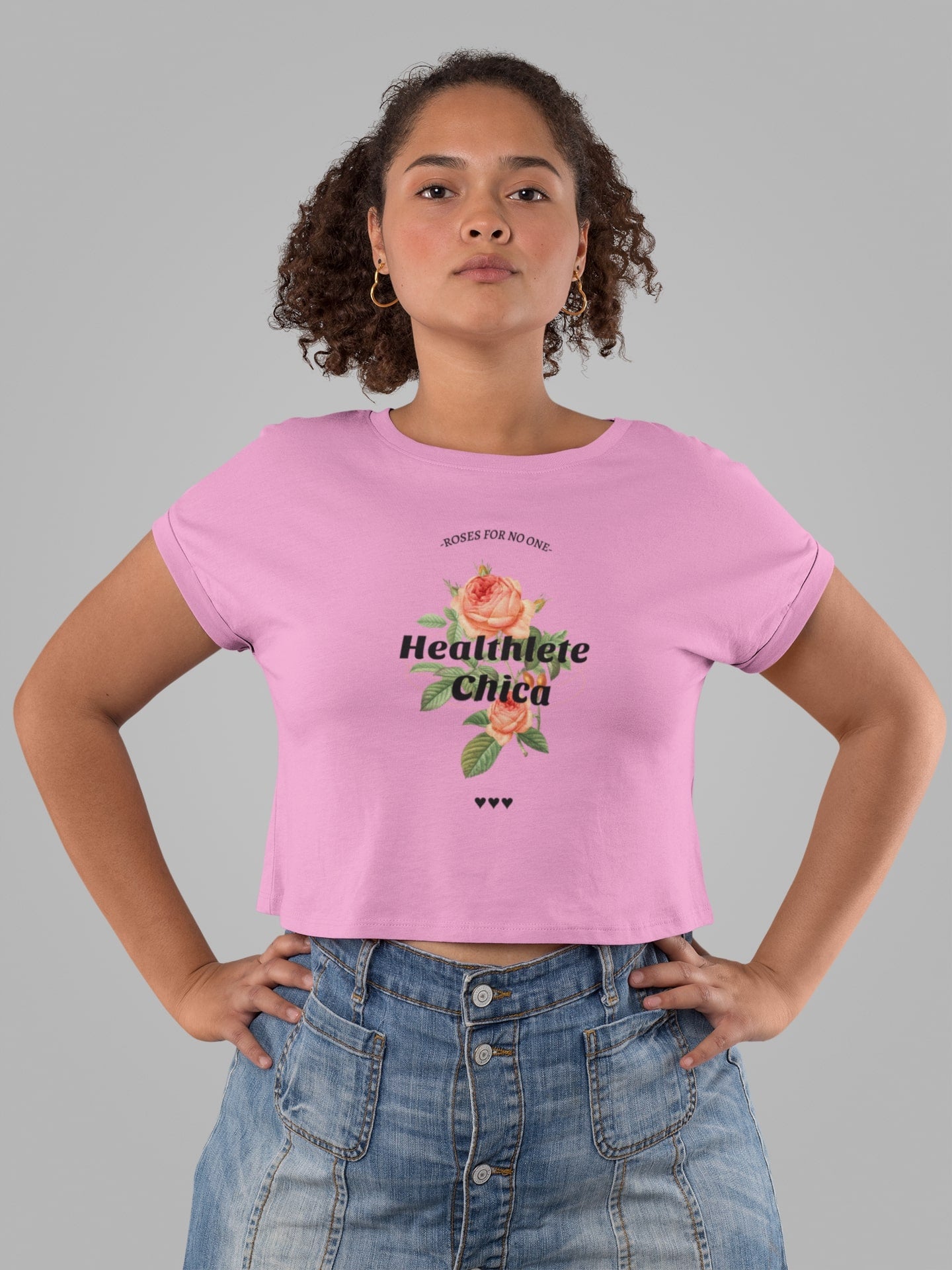 HEALTHLETE ROSE X CHAMPION CROPPED T